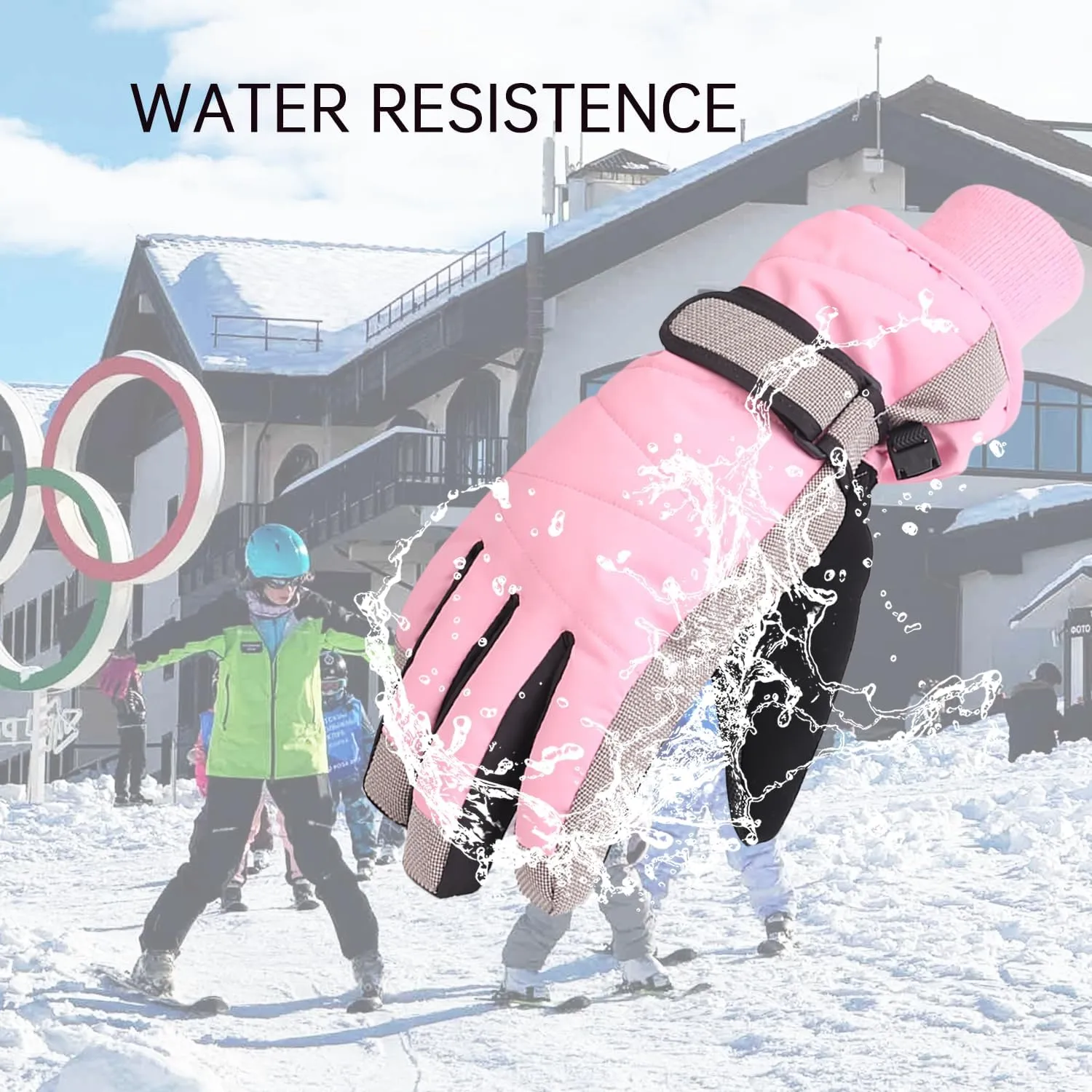XTACER Kids Ski Snow Gloves Snowboard Winter Warm Cold Weather Gloves for Boys Girls Children