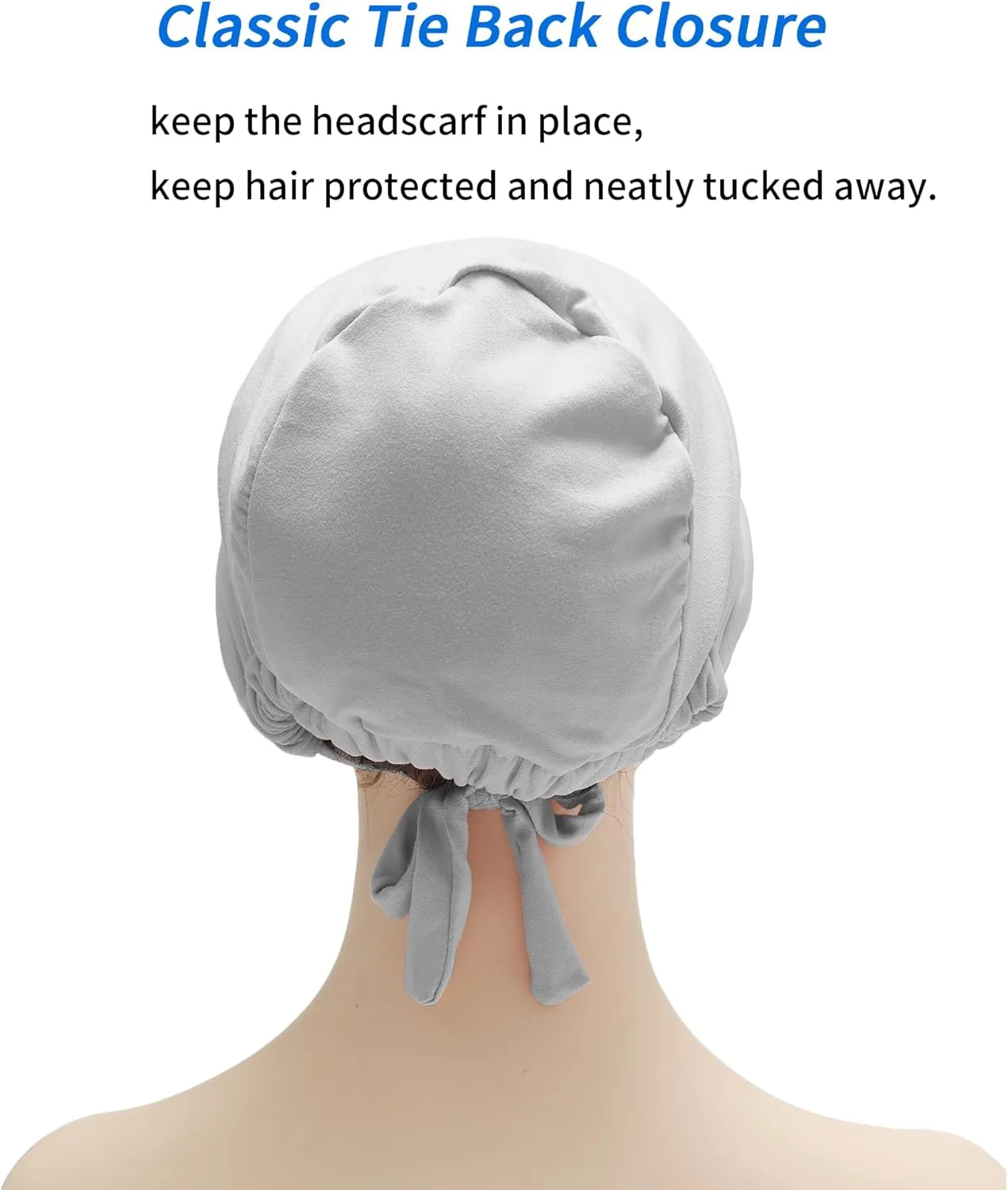ZLYC Satin Lined Hijab Cap for Women Tie Back Hijab Undercap Inner Underscarf Hat