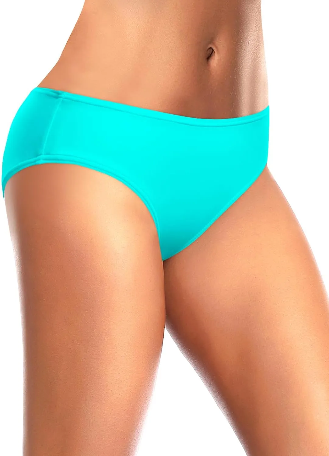 Zmart Women Standard Strappy Bikini Bottoms Full Coverage Bathing Suit Cutout Swim Low Rise Swimsuit Bottom