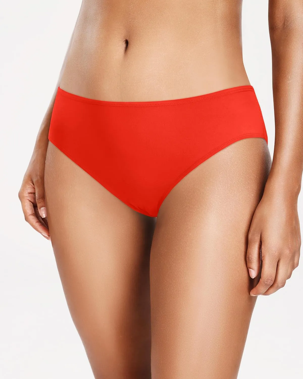 Zmart Women Standard Strappy Bikini Bottoms Full Coverage Bathing Suit Cutout Swim Low Rise Swimsuit Bottom