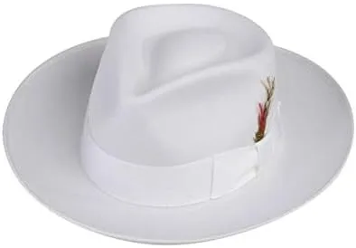 Zoot Fedora Hat in White (Large = 23")